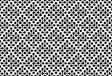 Kusursuz teknoloji bağlantı desenleri, akışkan geçiş işaretleri, bütünleşik soyut semboller. Vektör çemberleri beyaz arkaplan üzerinde siyah renkli hareket