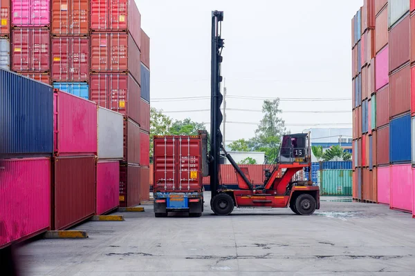 Container forklifts and container lift trucks in the container yard