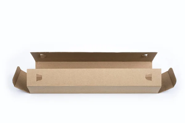 白色包装的简单可折叠盒 — 图库照片