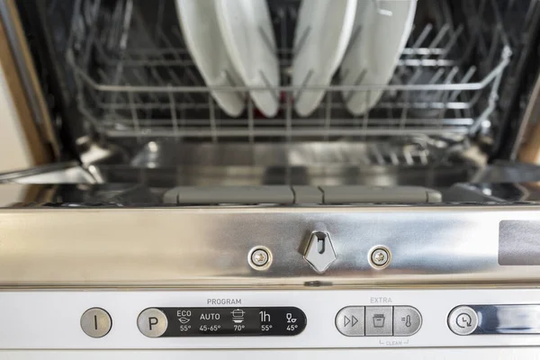 stock image New open dish washer in the kitchen