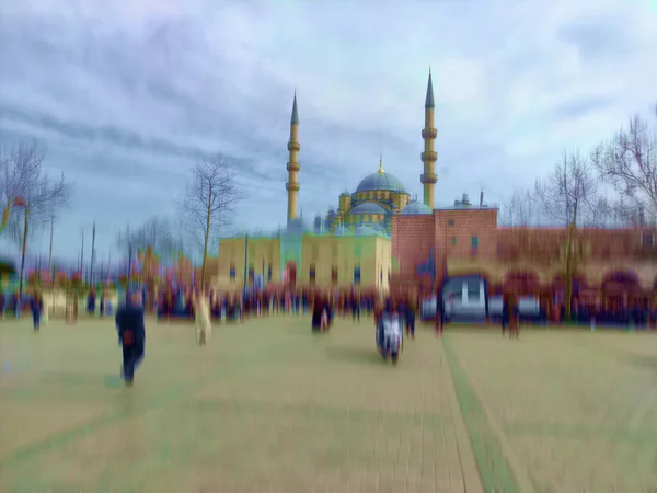 Blur Moschee Auf Dem Eminonu Platz Istanbul — Stockfoto