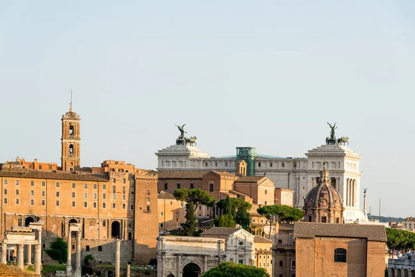 Панорамний Вид Батьківщину Рим Італія Соснами — стокове фото