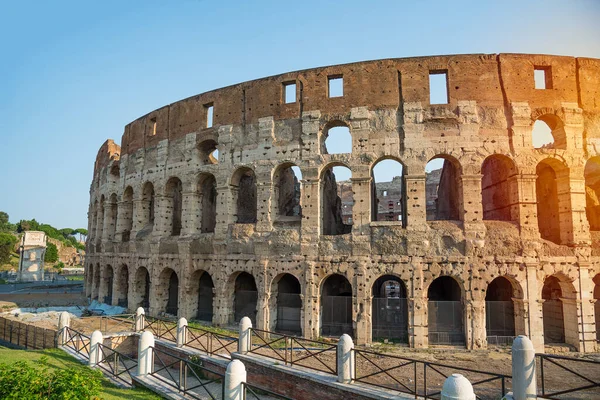 Αρχαίο Κολοσσαίο Ρώμη Ιταλία Πρωί — Φωτογραφία Αρχείου