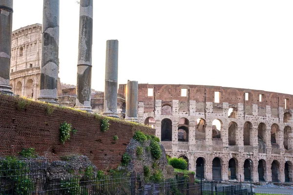 Antiguas Columnas Del Coliseo Roma Italia —  Fotos de Stock