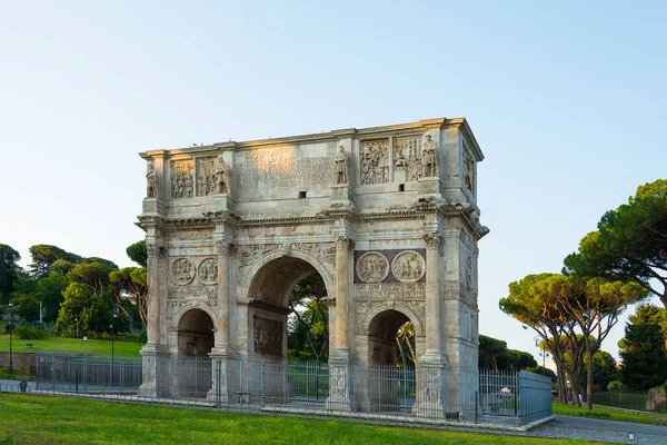 Αψίδα Του Κωνσταντίνου Στη Ρώμη Ιταλία Πρωί — Φωτογραφία Αρχείου