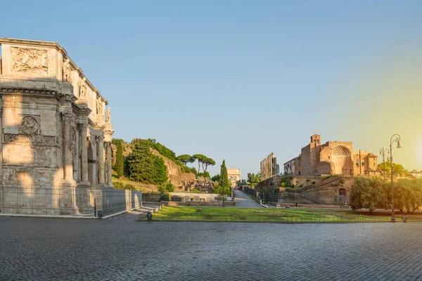 Arch Constantine Rom Italien Morgonen — Stockfoto