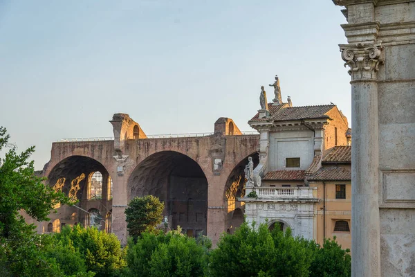 Πλευρά Της Santa Francesca Romana Βασιλική Churh Ρώμη — Φωτογραφία Αρχείου