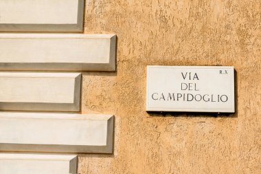 Tarihi cadde Via del Campidoglio, Roma