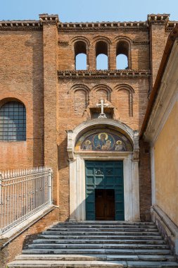 Capitoline Hill Cordonata 'nın giriş kapısı, Via del Campidoglio, Roma