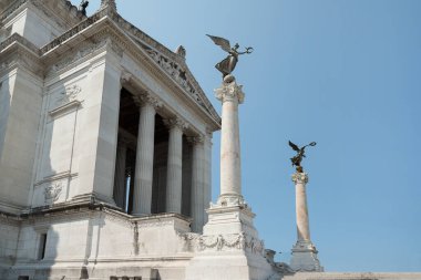 Roma 'daki Anavatan Sunağı' nın devasa anıtının ayrıntıları.