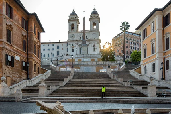 Spanyol Lépcsők Leglátogatottabb Városnézés Rómában Stock Kép
