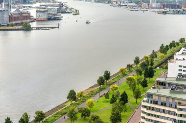 Amsterdam panoramik manzarası A 'dam gözcü kulesinden