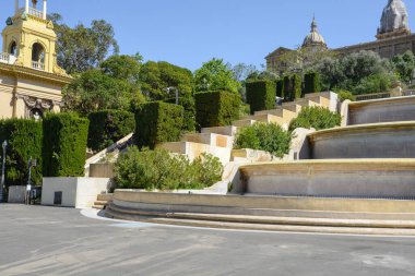 Montjuic, Barcelona 'daki Ulusal Katalonya Sanat Müzesinin Detayları