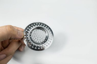 Lavabo paslanmaz süzgeci beyaza