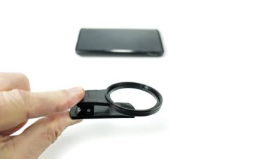 Bir filtre için akıllı telefon kamera klips tutucu