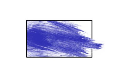 Çerçevede mavi fırça darbesi