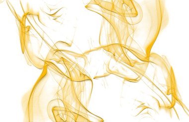 Beyaz arka planda altın dumanı