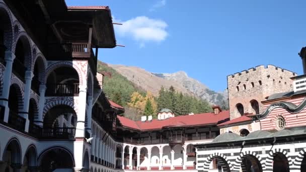 Bulgaristan Daki Rila Manastırı Çekimleri — Stok video