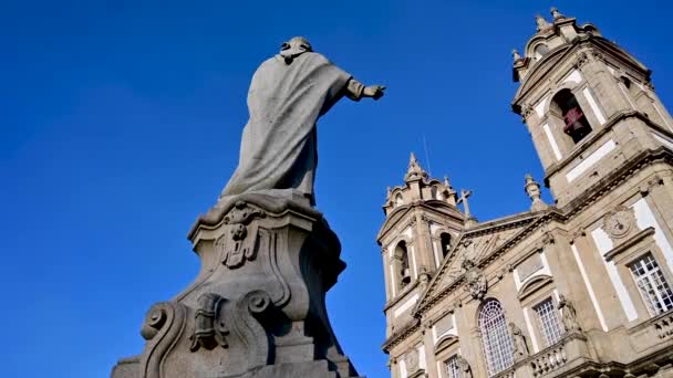 Hermosa Vista Basílica Bom Jesus Monte Braga Portugal — Vídeo de stock