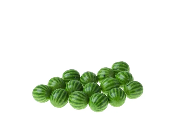 Close Zicht Van Kauwgom Vorm Van Watermeloenen Geïsoleerd Witte Achtergrond — Stockfoto