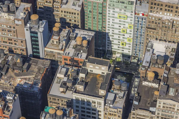 Prachtig Uitzicht Daken Van Manhattan Wolkenkrabbers New York Verenigde Staten — Stockfoto