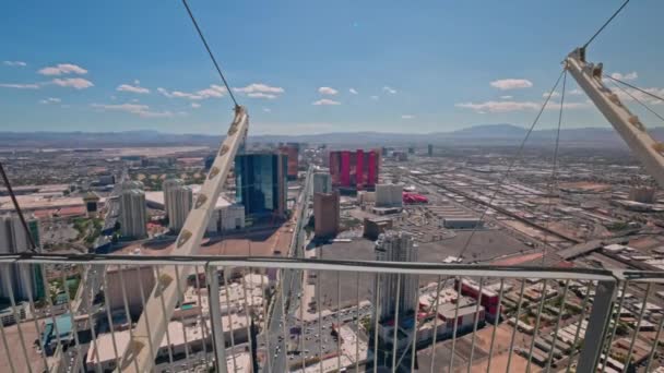 Erstaunliche Luftaufnahme Des Strip Vom Stratosphärenturm Las Vegas Nevada Usa — Stockvideo