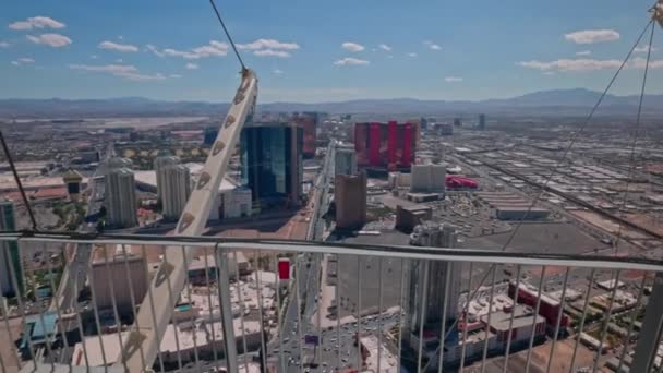 Schöne Aussicht Auf Wolkenkratzer Der Innenstadt Von Las Vegas Las — Stockvideo