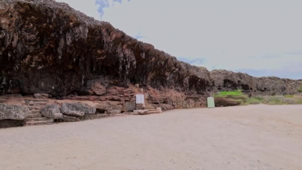 Beautiful View Quadirikiri Caves Arikok National Park Parking Aruba 2023 — Stock video