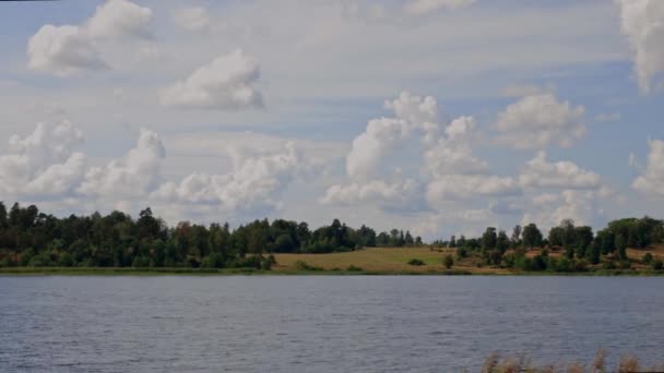 Υπέροχη Θέα Στη Λίμνη Την Καλοκαιρινή Μέρα Σουηδία Ευρώπη — Αρχείο Βίντεο