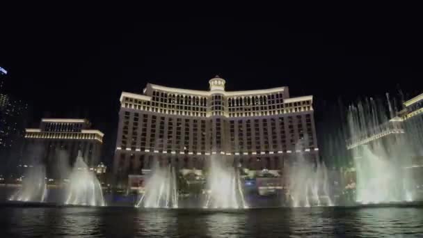 Tempo Scaduto Bella Vista Delle Attrazioni Notturne Las Vegas Sullo — Video Stock