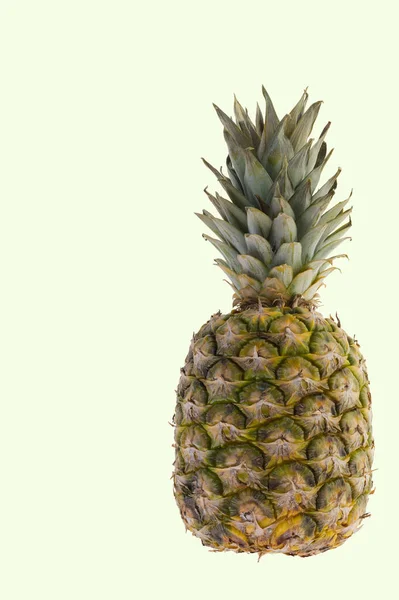 Makroaufnahme Der Ananas Isoliert Auf Grünem Hintergrund — Stockfoto