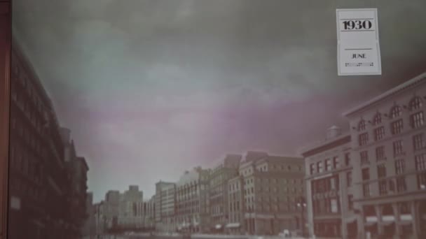 Visualizando Imagens Filmes Históricos Construção Empire State Building 1930 1931 — Vídeo de Stock