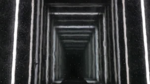 Vista Assustadora Para Baixo Eixo Elevador Através Piso Vidro Cabine — Vídeo de Stock