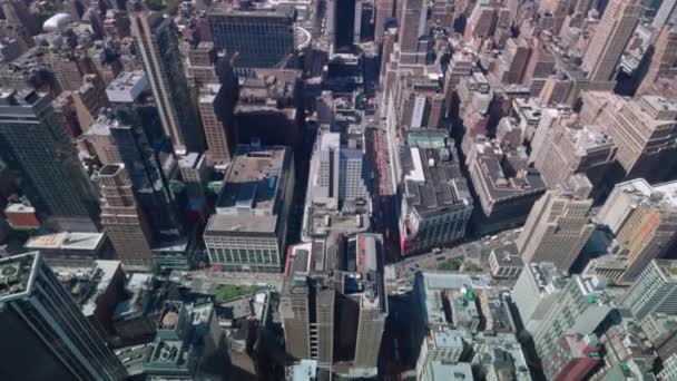 Hermosa Vista Tienda Macy Con Piso Del Empire State Building — Vídeos de Stock