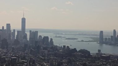 Manhattan manzarasında güzel bir panoramik manzara. - New York. ABD.