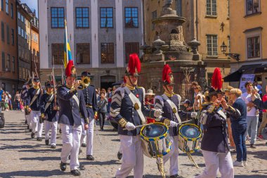 İsveç, Stockholm 'de düzenlenen Ulusal Gün Geçit Töreni' ne yakından bakın..