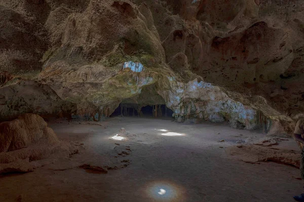 Hermosa Vista Cueva Quadirikiri Parque Nacional Arijalá Isla Aruba — Foto de Stock
