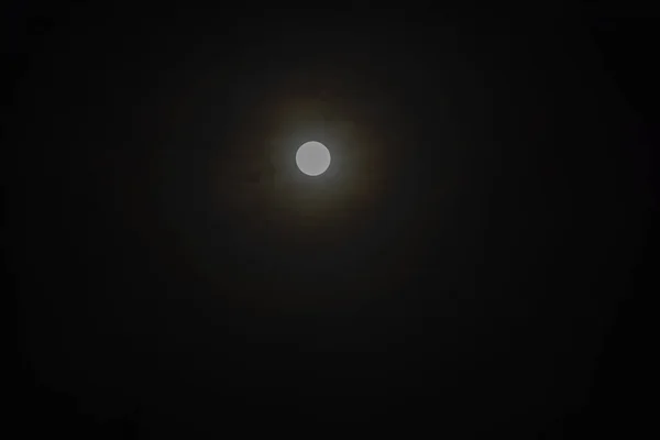 Belle Vue Sur Paysage Ciel Nocturne Avec Lune — Photo