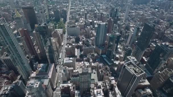 Prachtig Panoramisch Uitzicht Manhattan Zomerdag Naar New York Verenigde Staten — Stockvideo