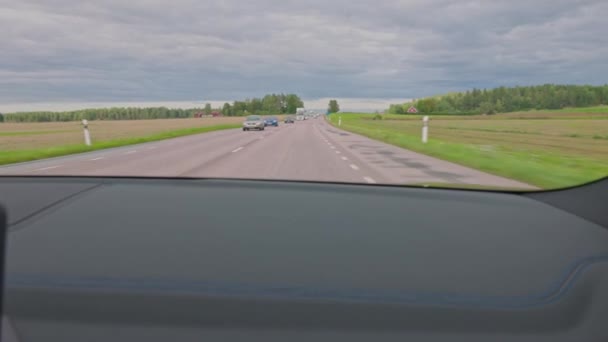 View Highway Interior Moving Bmw Ix3 Sport — Stock Video