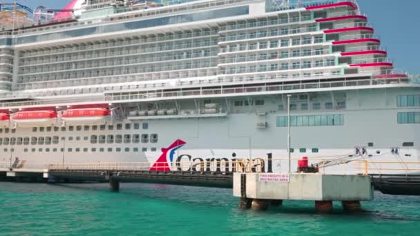 Vista Cerca Del Crucero Puerto Curazao Mar Caribe — Vídeos de Stock
