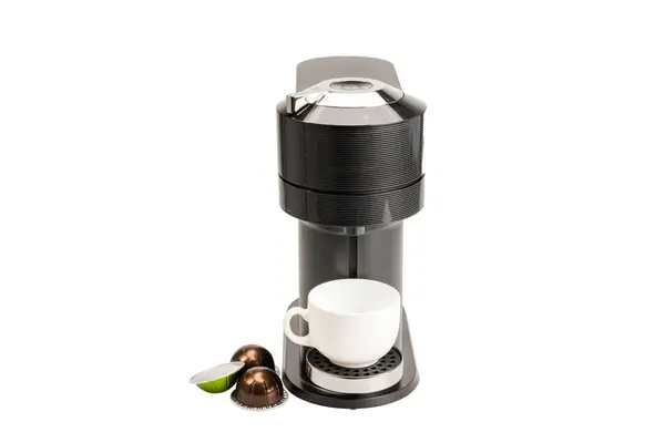 View Capsule Coffee Machine Mug Coffee Capsules Isolated White Background Stock Photo