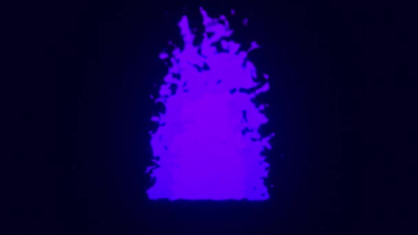 动态黑色背景上的紫丁香火焰 — 图库视频影像