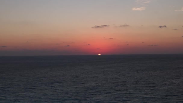 Meksika Daki Karayip Denizi Nin Üzerindeki Güneş Doğuşunun Muhteşem Manzarası — Stok video