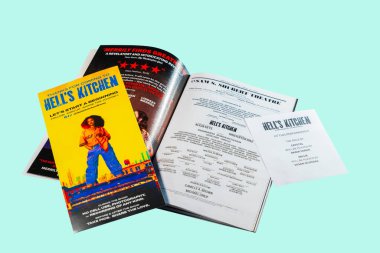 Close-up of the brochure and promotional materials for the musical 