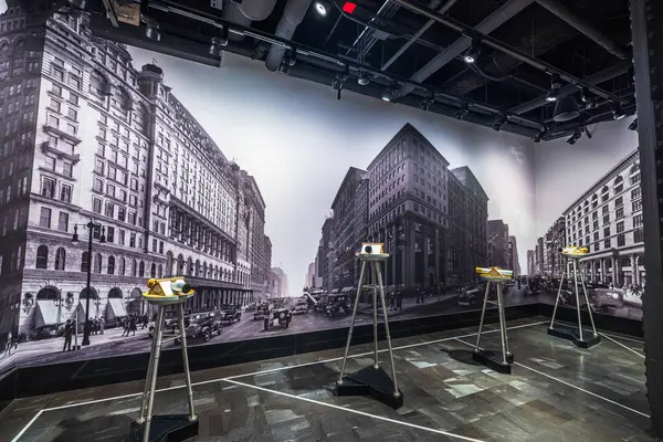 Empire State Binası müzesinde 1930 'ların klasik şehir manzarası ve inşaat modelleri sergisi. - New York. ABD. 