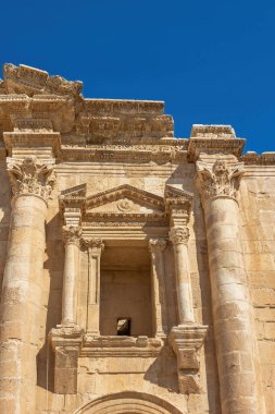 Hadrian Kemeri, İmparator Hadrian 'ın Gerasa ziyaretini onurlandırmak için inşa edildi. Jerash. Ürdün.