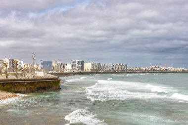 Atlantik Okyanusu manzarası. Kazablanka. Fas 'ta. Yatay olarak.