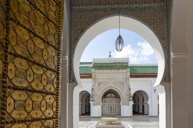 Zawiya Moulay İdriss II: bir türbe ve anıt mezar. Fes. Fas 'ta. Yatay olarak.