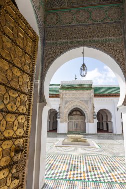 Zawiya Moulay İdriss II: bir türbe ve anıt mezar. Fes. Fas 'ta. Dikey. 